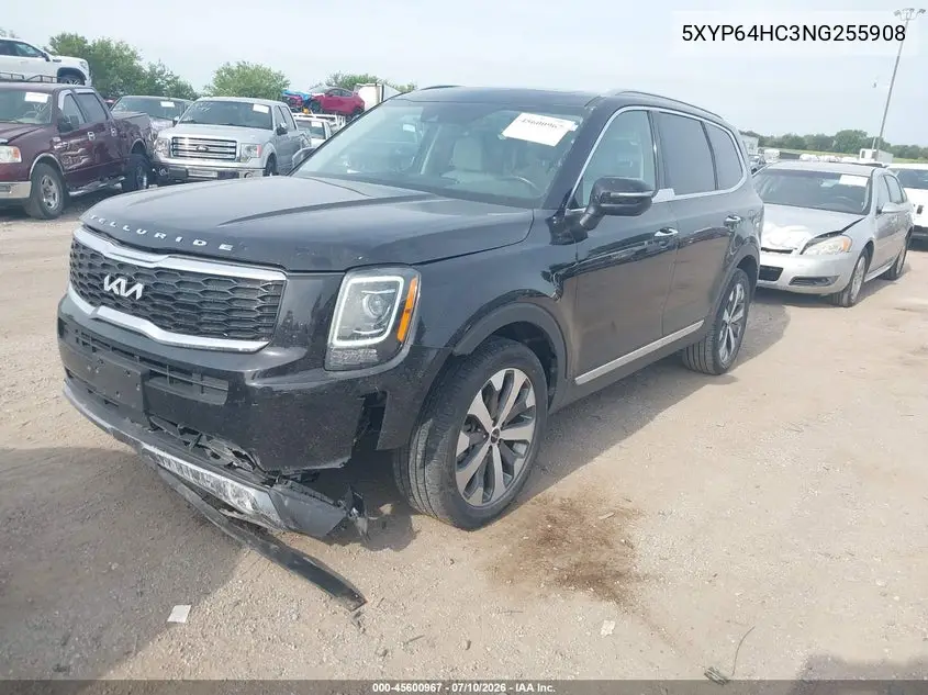 2022 Kia Telluride S VIN: 5XYP64HC3NG255908 Lot: 45600967