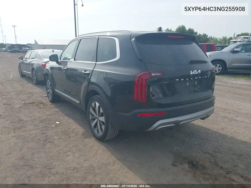 2022 Kia Telluride S VIN: 5XYP64HC3NG255908 Lot: 45600967