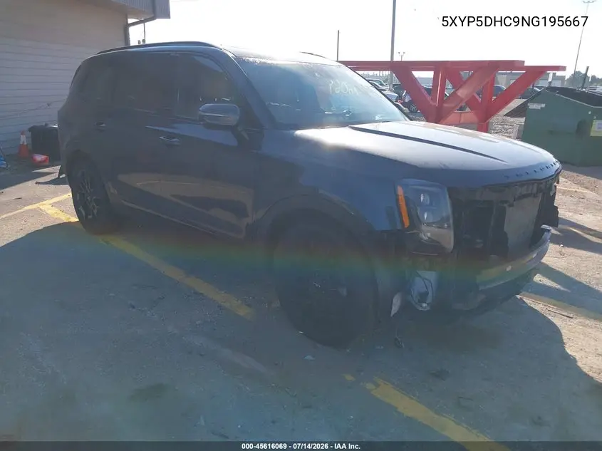 2022 Kia Telluride Sx VIN: 5XYP5DHC9NG195667 Lot: 45616069