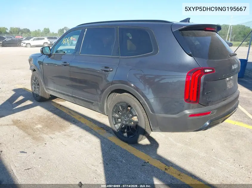 2022 Kia Telluride Sx VIN: 5XYP5DHC9NG195667 Lot: 45616069