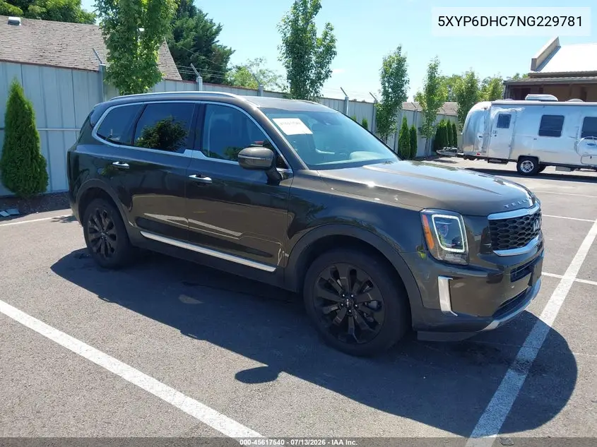 2022 Kia Telluride S VIN: 5XYP6DHC7NG229781 Lot: 45617540