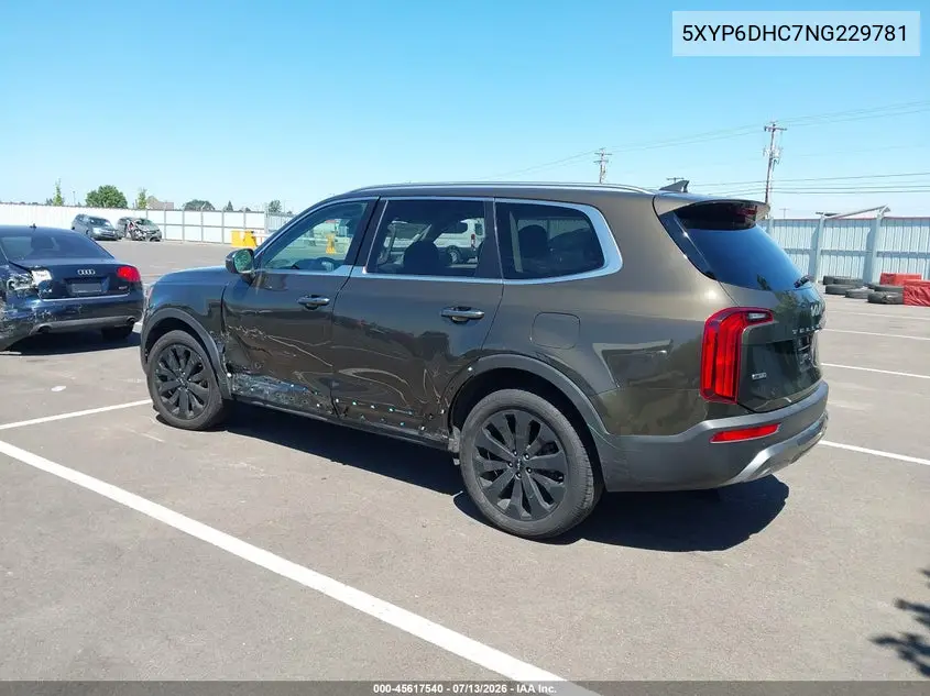 2022 Kia Telluride S VIN: 5XYP6DHC7NG229781 Lot: 45617540