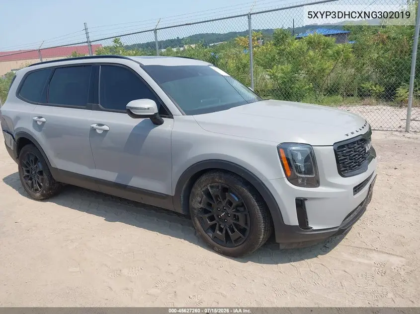 2022 Kia Telluride Ex VIN: 5XYP3DHCXNG302019 Lot: 45627260