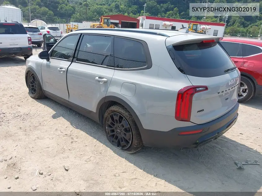 2022 Kia Telluride Ex VIN: 5XYP3DHCXNG302019 Lot: 45627260