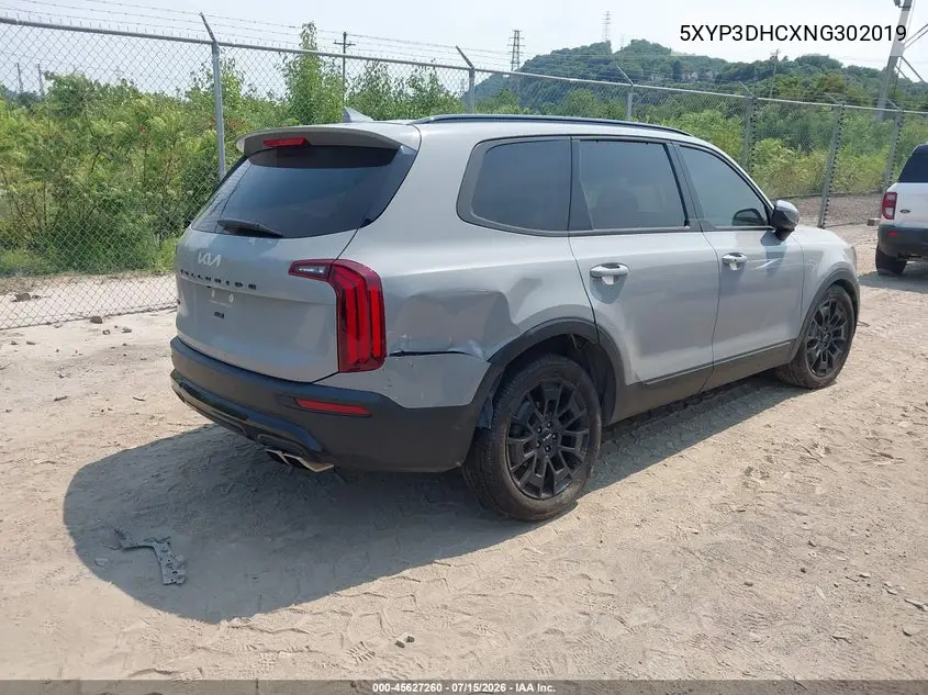2022 Kia Telluride Ex VIN: 5XYP3DHCXNG302019 Lot: 45627260