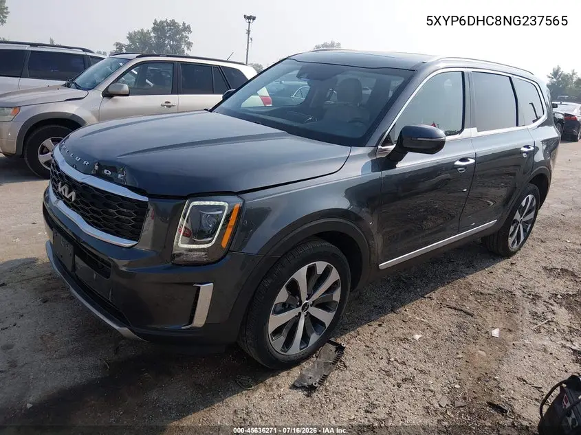 2022 Kia Telluride S VIN: 5XYP6DHC8NG237565 Lot: 45636271