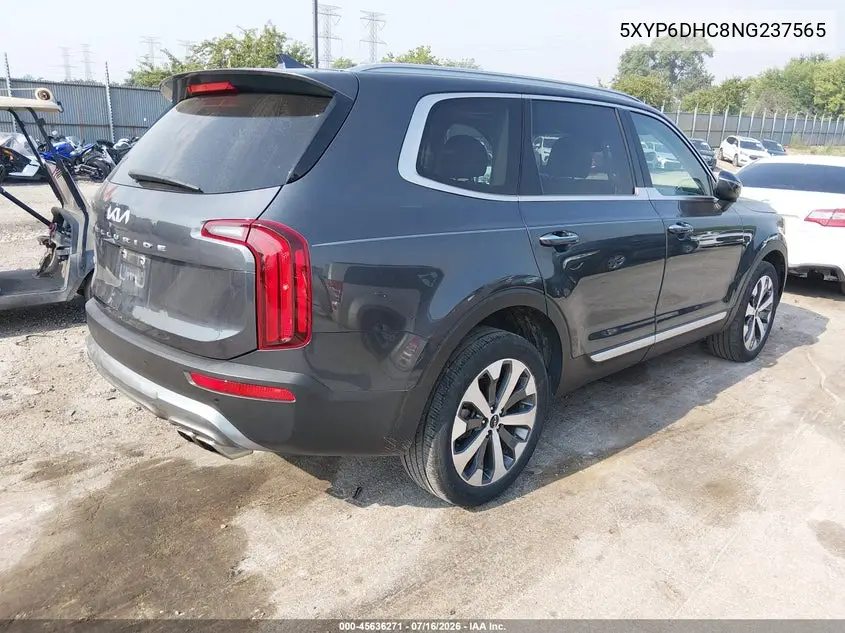 2022 Kia Telluride S VIN: 5XYP6DHC8NG237565 Lot: 45636271