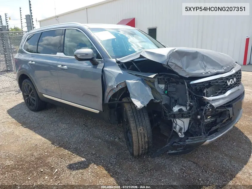 2022 Kia Telluride Sx VIN: 5XYP54HC0NG207351 Lot: 45641038