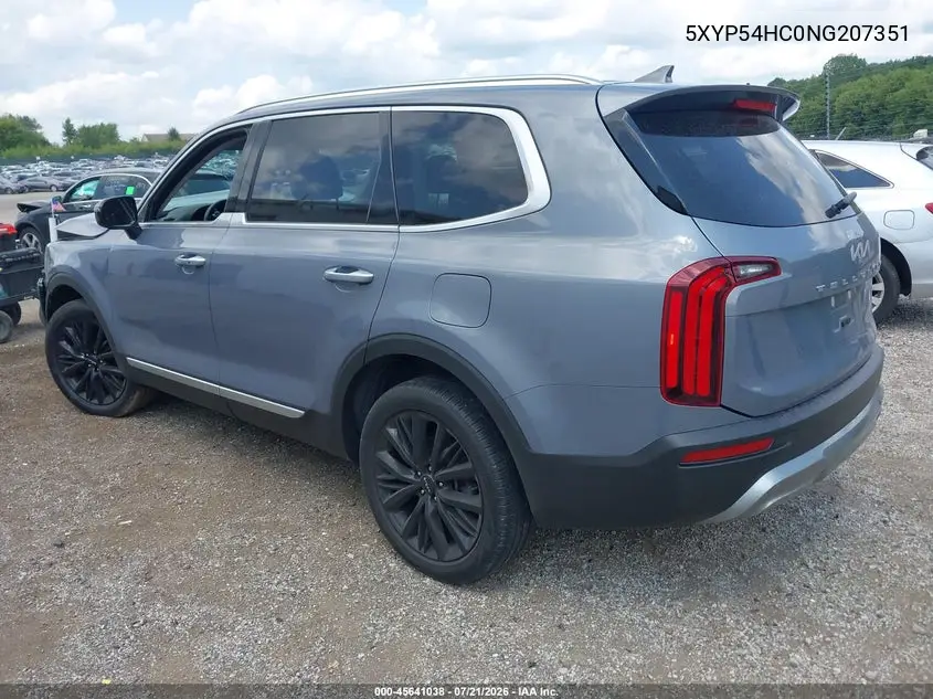 2022 Kia Telluride Sx VIN: 5XYP54HC0NG207351 Lot: 45641038