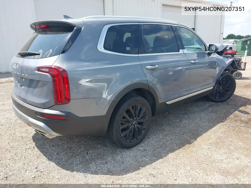 2022 Kia Telluride Sx VIN: 5XYP54HC0NG207351 Lot: 45641038