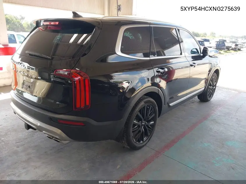 2022 Kia Telluride Sx VIN: 5XYP54HCXNG275639 Lot: 45671069