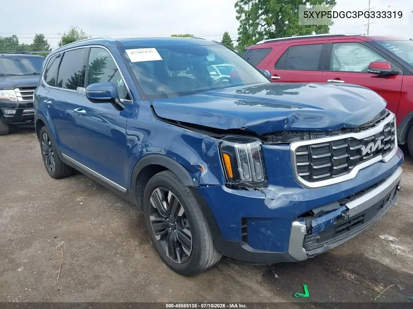 2023 Kia Telluride Sx VIN: 5XYP5DGC3PG333319 Lot: 45585135