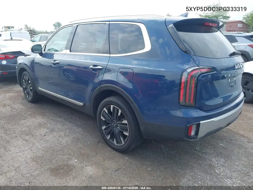 2023 Kia Telluride Sx VIN: 5XYP5DGC3PG333319 Lot: 45585135