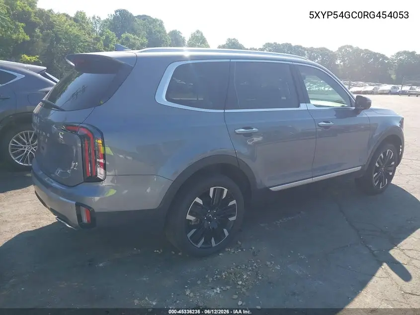 2024 Kia Telluride Sx VIN: 5XYP54GC0RG454053 Lot: 45336236