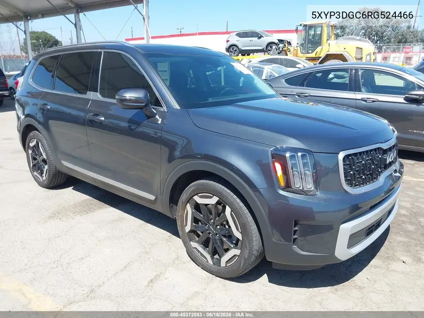 2024 Kia Telluride Ex VIN: 5XYP3DGC6RG524466 Lot: 45372553
