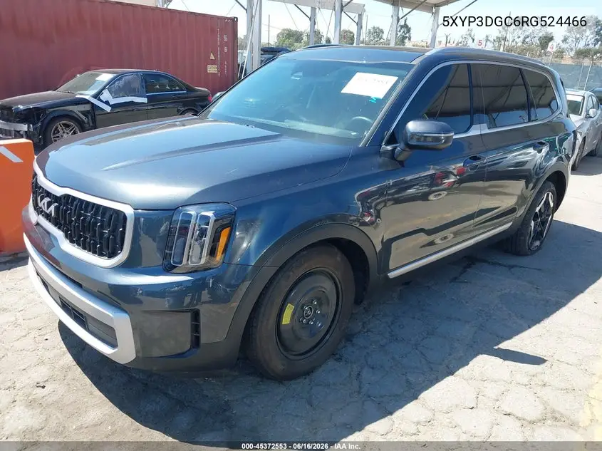 2024 Kia Telluride Ex VIN: 5XYP3DGC6RG524466 Lot: 45372553
