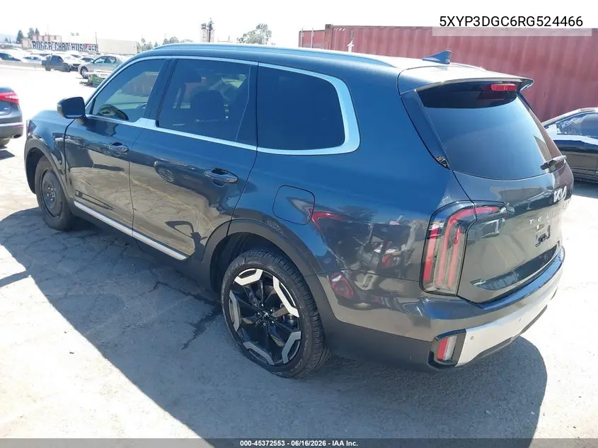2024 Kia Telluride Ex VIN: 5XYP3DGC6RG524466 Lot: 45372553