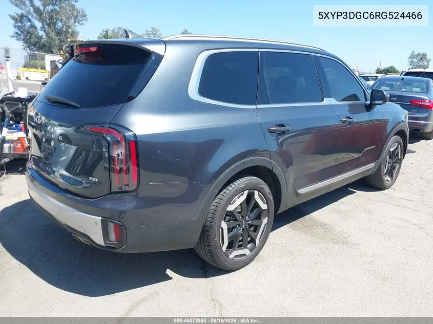 2024 Kia Telluride Ex VIN: 5XYP3DGC6RG524466 Lot: 45372553