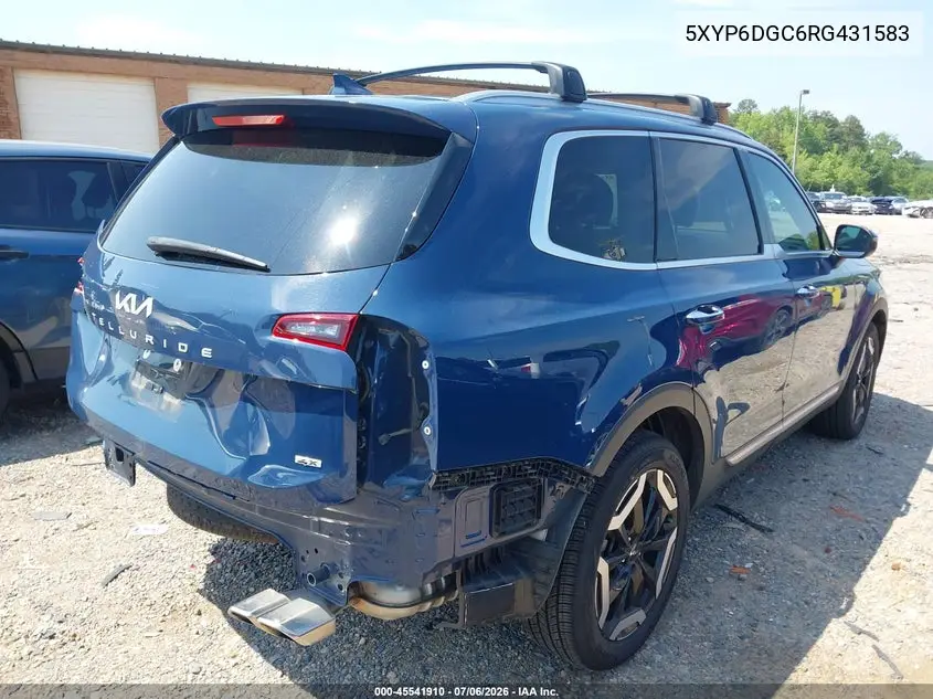 2024 Kia Telluride S VIN: 5XYP6DGC6RG431583 Lot: 45541910