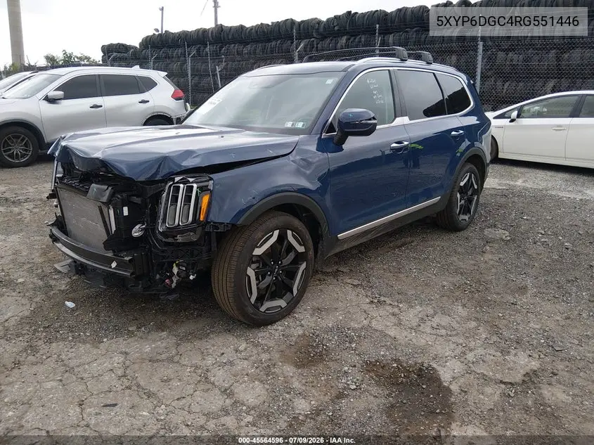 2024 Kia Telluride S VIN: 5XYP6DGC4RG551446 Lot: 45564596