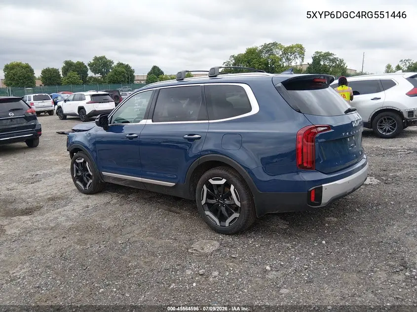 2024 Kia Telluride S VIN: 5XYP6DGC4RG551446 Lot: 45564596