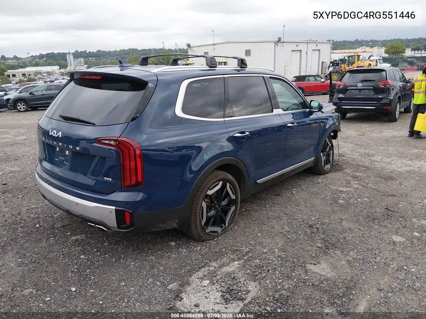 2024 Kia Telluride S VIN: 5XYP6DGC4RG551446 Lot: 45564596