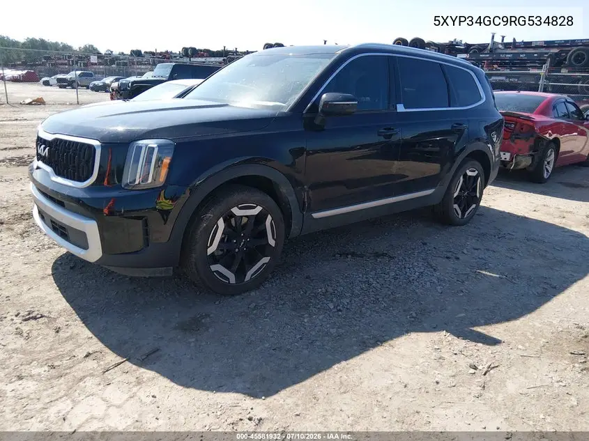 2024 Kia Telluride Ex VIN: 5XYP34GC9RG534828 Lot: 45581932