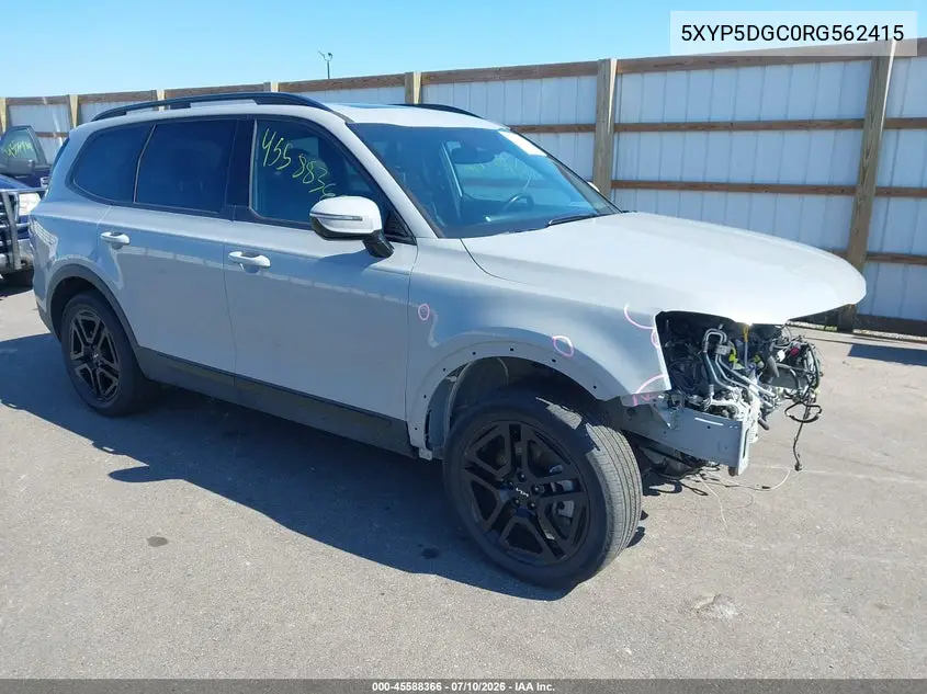 2024 Kia Telluride Sx X-Line VIN: 5XYP5DGC0RG562415 Lot: 45588366