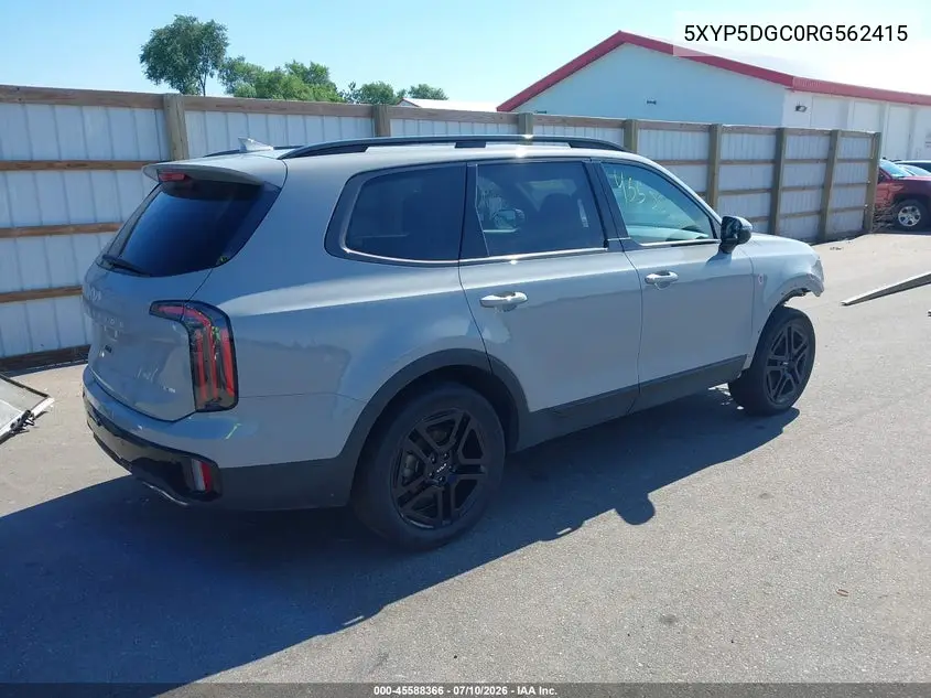 2024 Kia Telluride Sx X-Line VIN: 5XYP5DGC0RG562415 Lot: 45588366