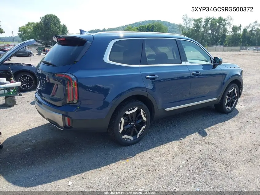 2024 Kia Telluride Ex VIN: 5XYP34GC9RG500372 Lot: 45612141