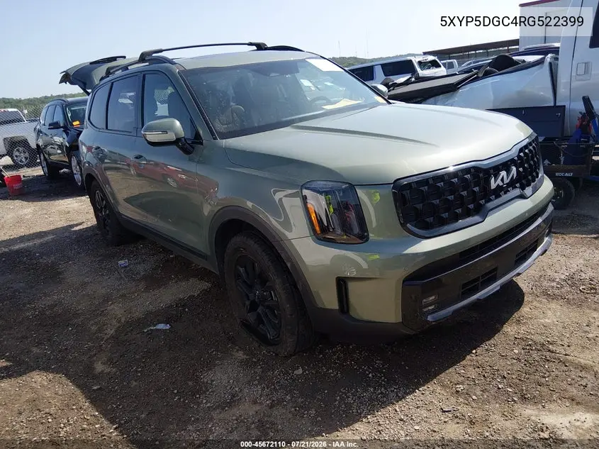 2024 Kia Telluride Sx Prestige X-Pro VIN: 5XYP5DGC4RG522399 Lot: 45672110