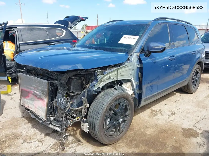 2025 Kia Telluride Sx X-Line VIN: 5XYP5DGC8SG568582 Lot: 45601256