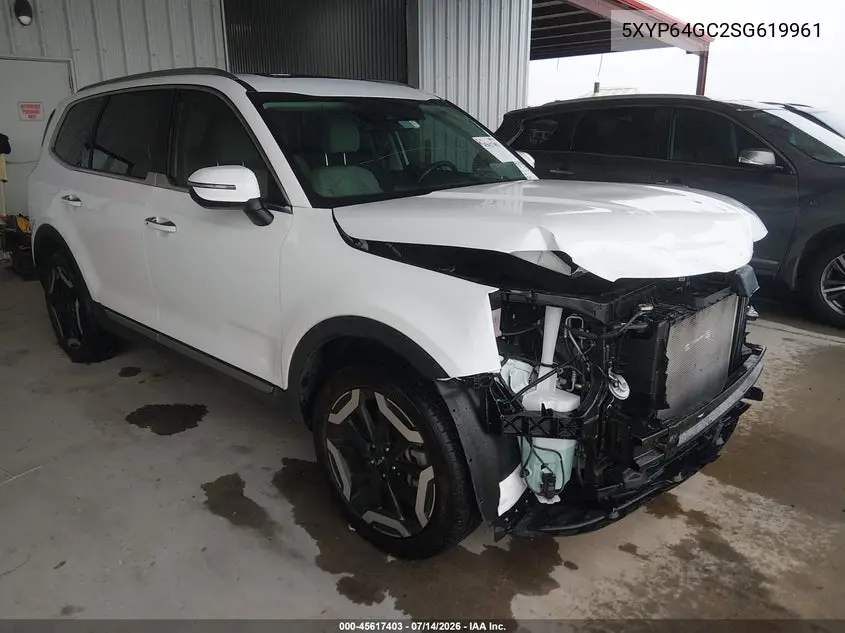 2025 Kia Telluride S VIN: 5XYP64GC2SG619961 Lot: 45617403