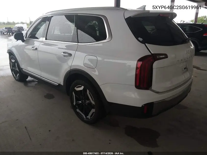 2025 Kia Telluride S VIN: 5XYP64GC2SG619961 Lot: 45617403