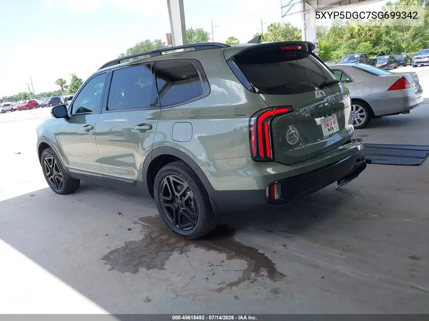 2025 Kia Telluride Sx X-Line VIN: 5XYP5DGC7SG699342 Lot: 45618492