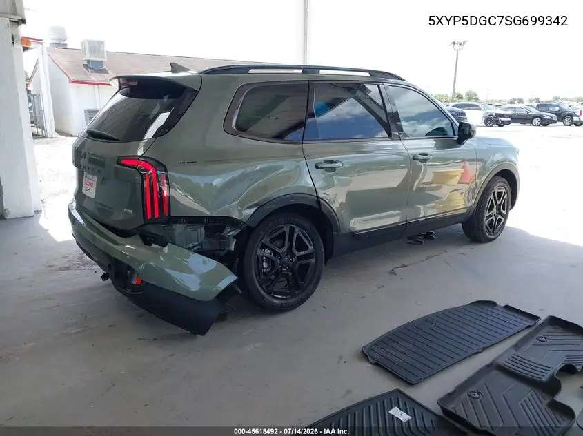 2025 Kia Telluride Sx X-Line VIN: 5XYP5DGC7SG699342 Lot: 45618492