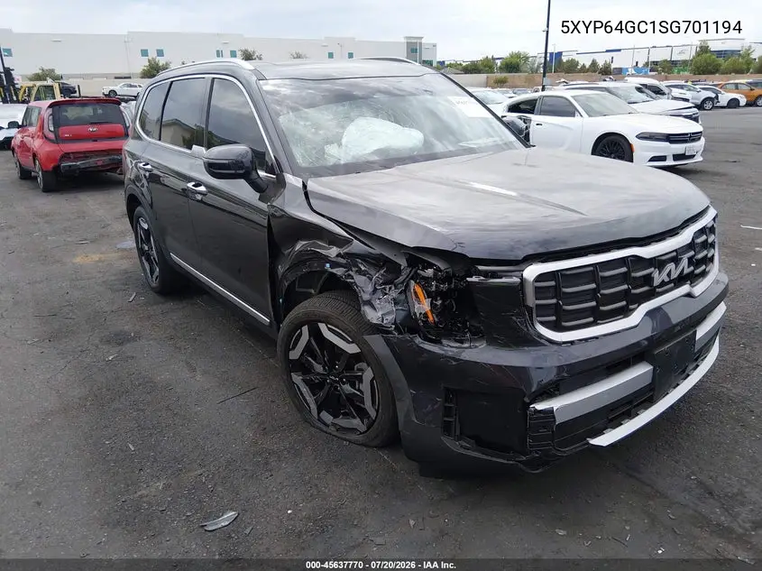 2025 Kia Telluride S VIN: 5XYP64GC1SG701194 Lot: 45637770