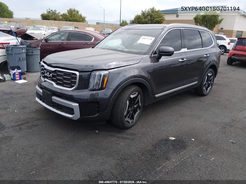 2025 Kia Telluride S VIN: 5XYP64GC1SG701194 Lot: 45637770