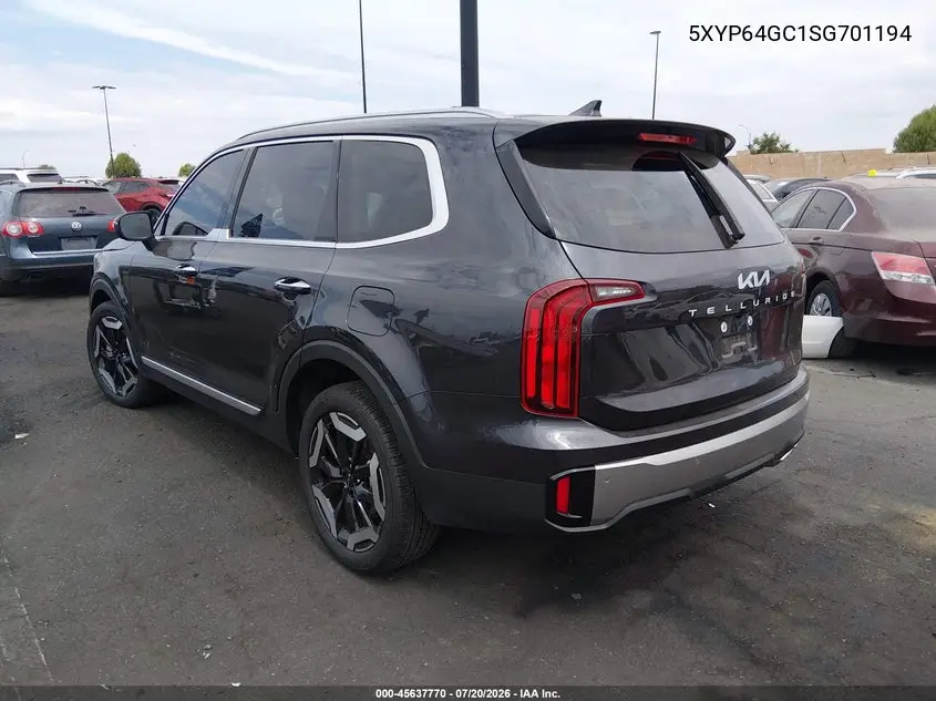 2025 Kia Telluride S VIN: 5XYP64GC1SG701194 Lot: 45637770