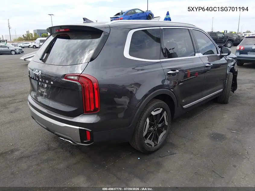 2025 Kia Telluride S VIN: 5XYP64GC1SG701194 Lot: 45637770