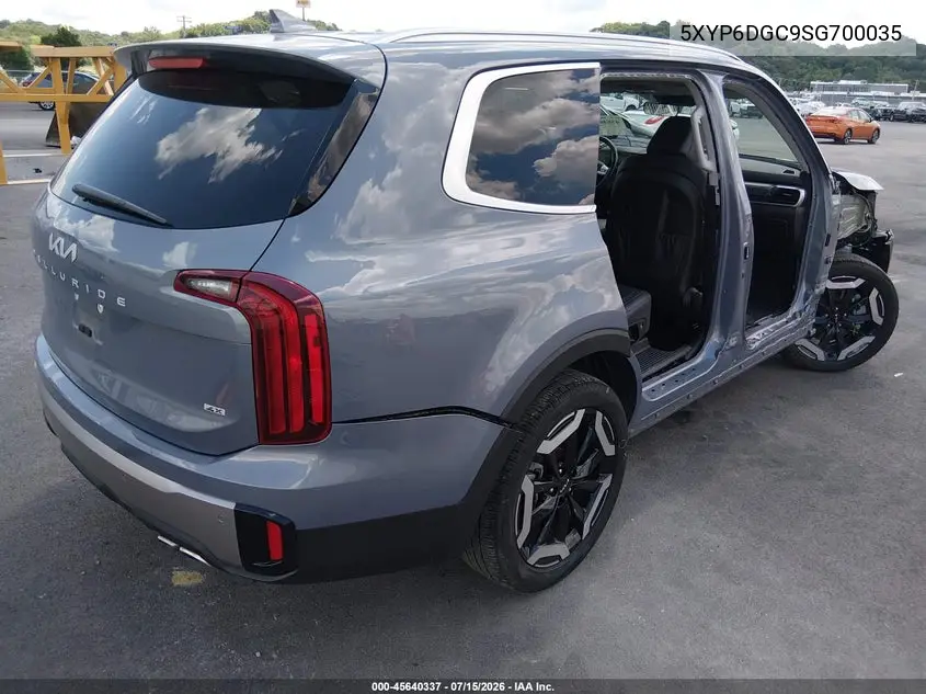 2025 Kia Telluride S VIN: 5XYP6DGC9SG700035 Lot: 45640337