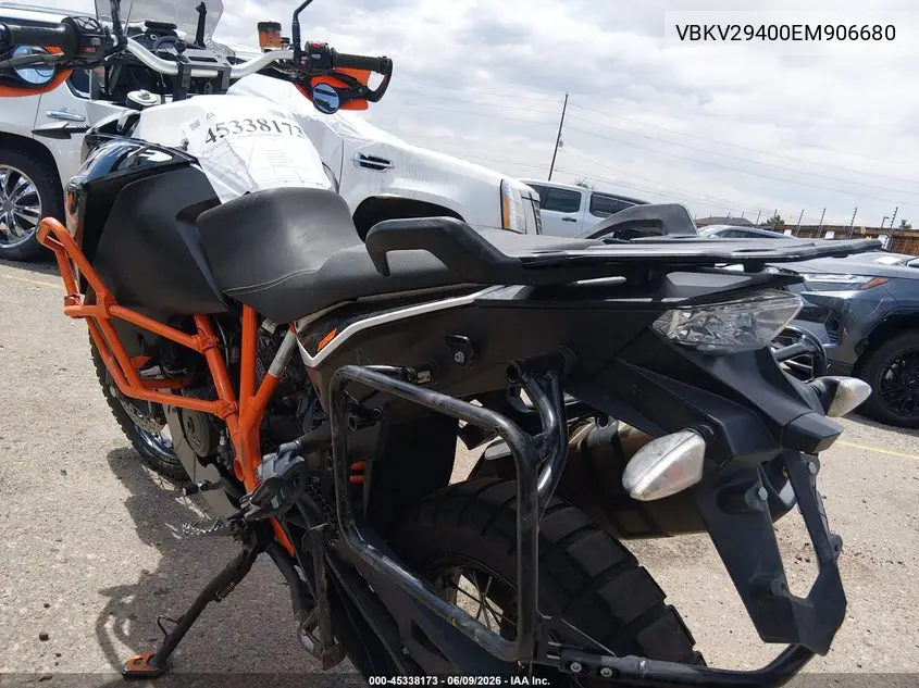 2014 Ktm 1190 Adventure R VIN: VBKV29400EM906680 Lot: 45338173