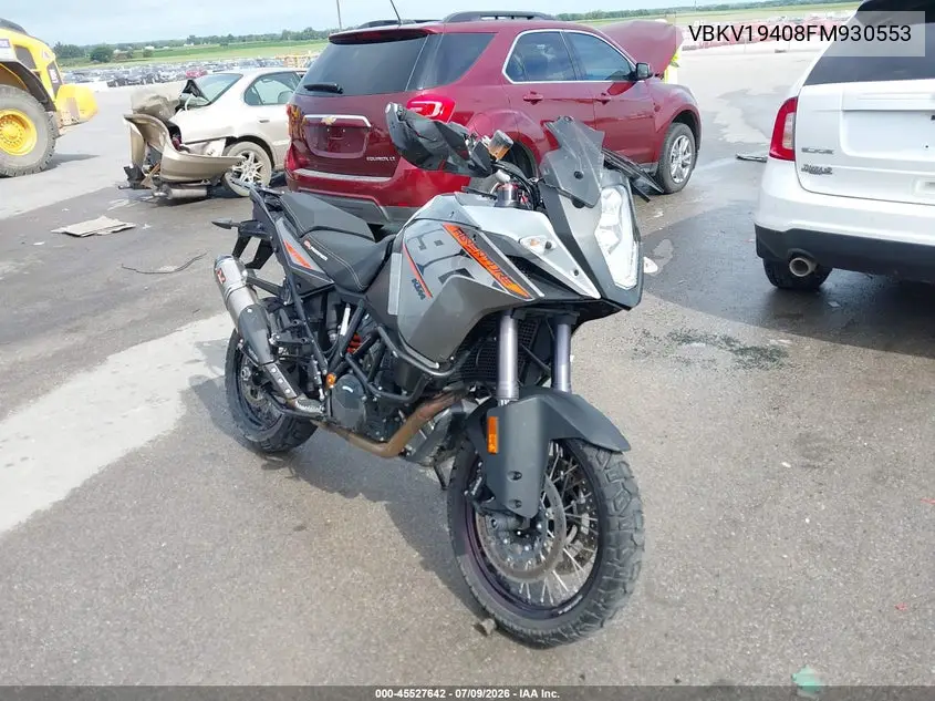 2015 Ktm 1190 Adventure VIN: VBKV19408FM930553 Lot: 45527642