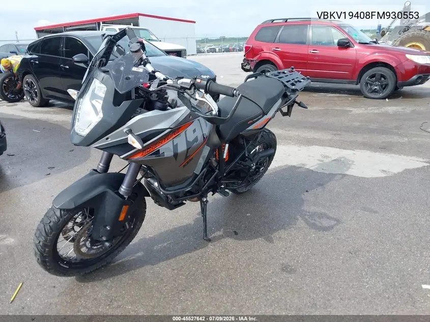 2015 Ktm 1190 Adventure VIN: VBKV19408FM930553 Lot: 45527642