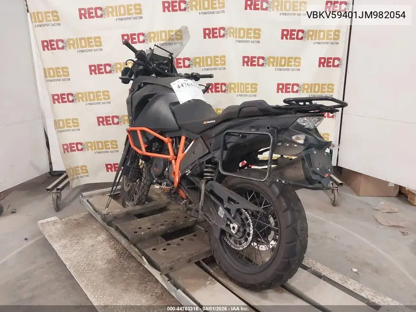 2018 Ktm 1290 Super Adventure R VIN: VBKV59401JM982054 Lot: 44763316
