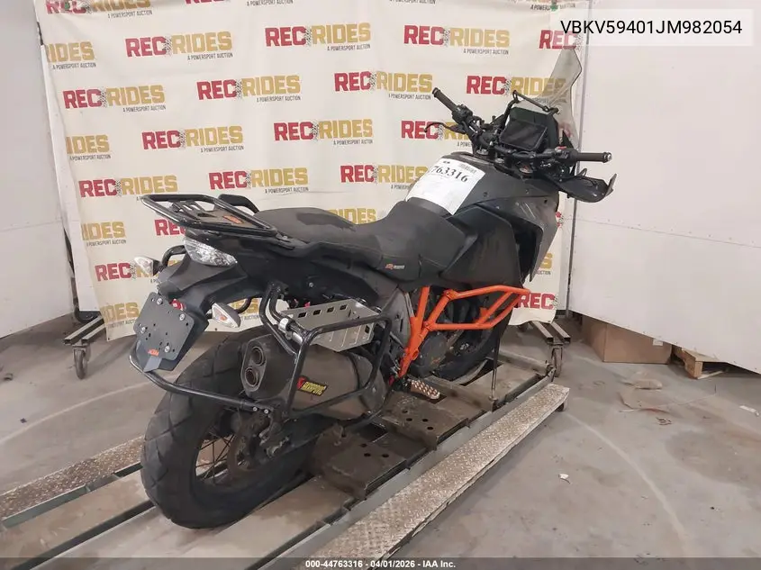 2018 Ktm 1290 Super Adventure R VIN: VBKV59401JM982054 Lot: 44763316