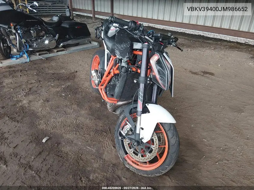 2018 Ktm 1290 Super Duke R VIN: VBKV39400JM986652 Lot: 45205926