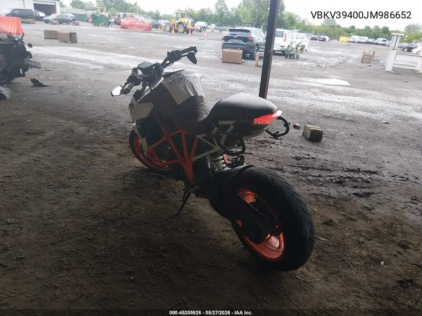 2018 Ktm 1290 Super Duke R VIN: VBKV39400JM986652 Lot: 45205926