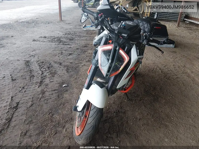 2018 Ktm 1290 Super Duke R VIN: VBKV39400JM986652 Lot: 45205926