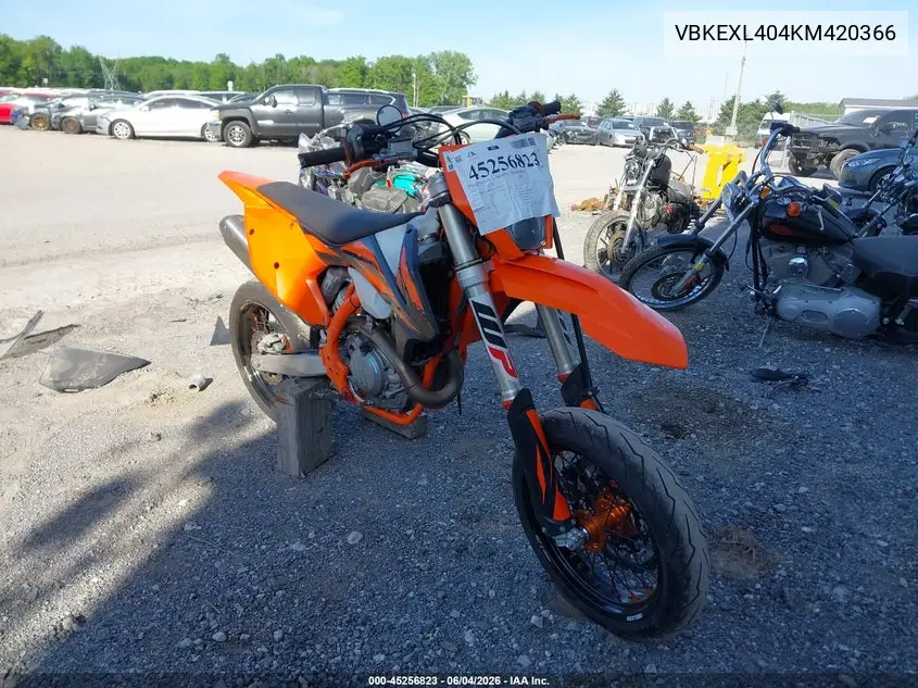 2019 Ktm 500 Exc-F VIN: VBKEXL404KM420366 Lot: 45256823